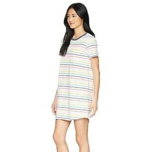 Vans Off The Wall Striped T Shirt Dress